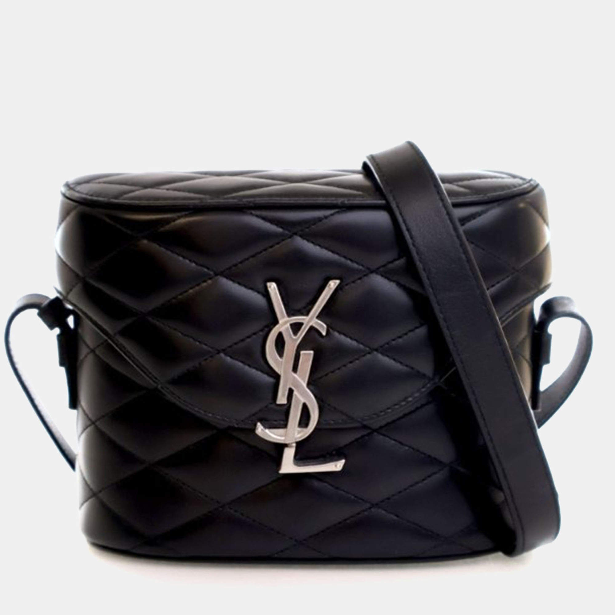 Pre Owned Saint Laurent Lambskin June Box Bag