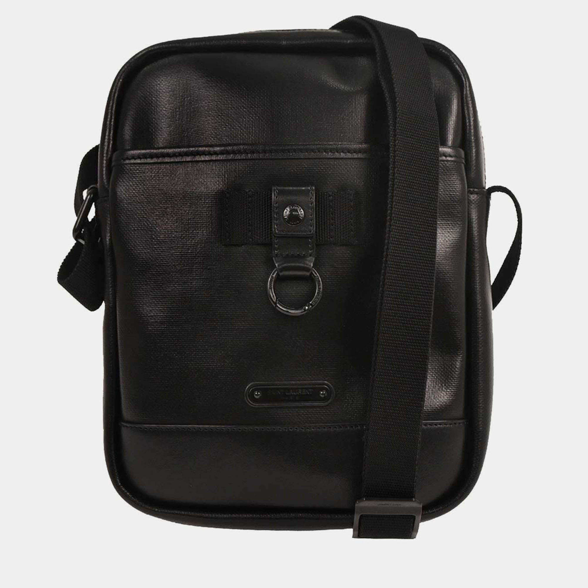 Pre Owned Saint Laurent Black Rivington Crossbody Bag