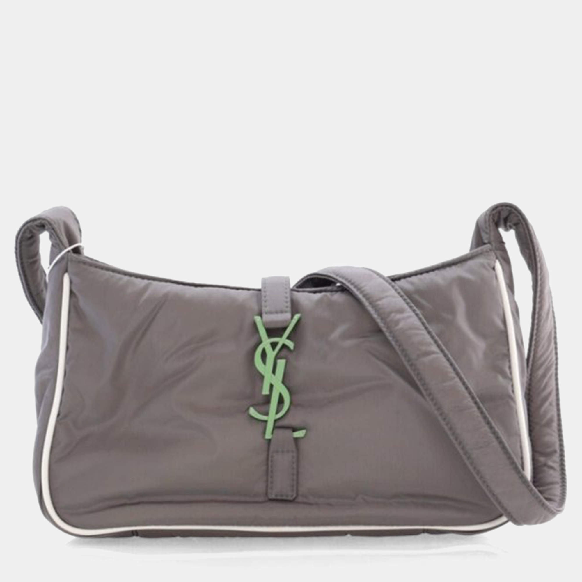 Pre Owned Saint Laurent Nylon Le 5 A 7 Hobo