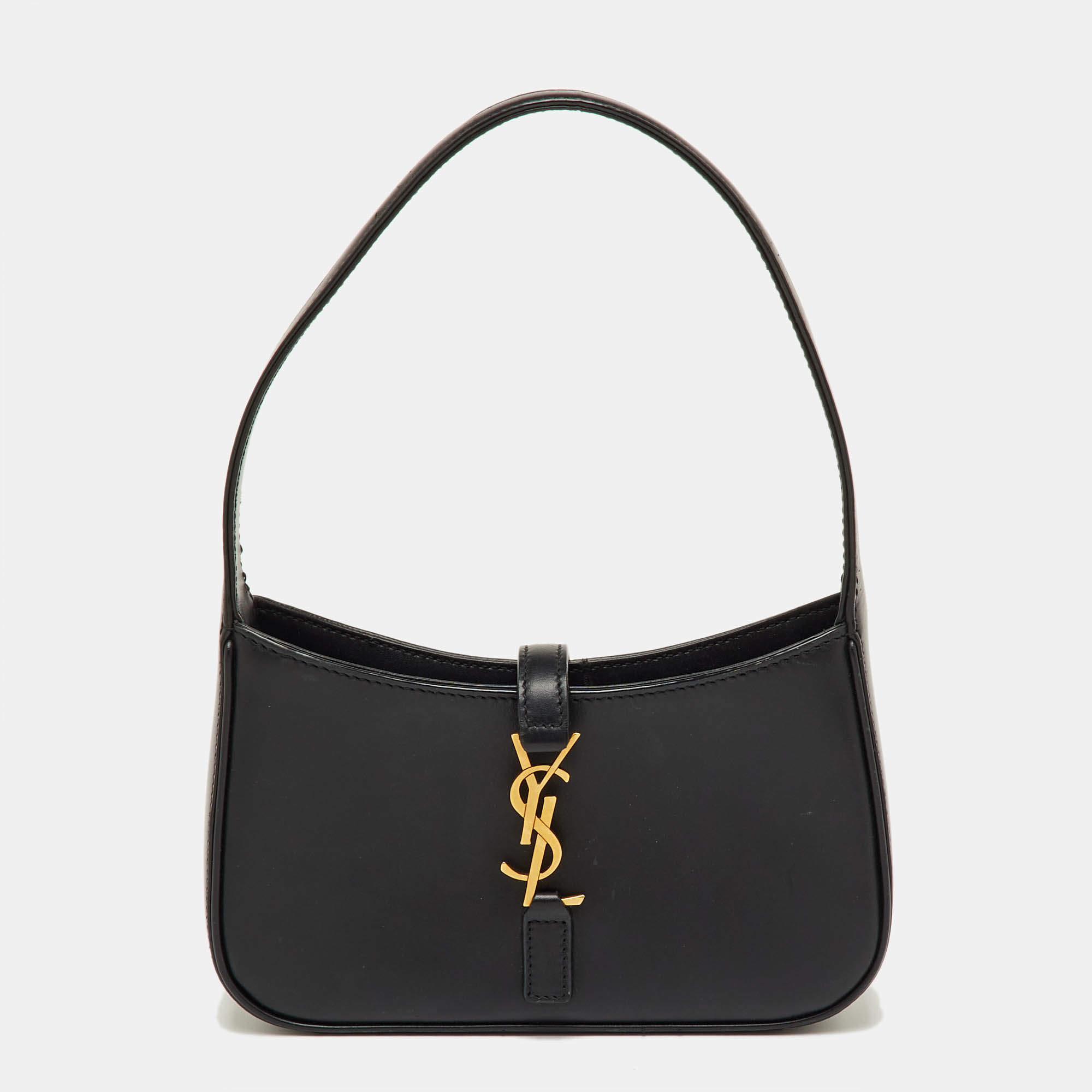 مملوكة مسبقًا حقيبة كتف سان لوران باريس لو 5 À 7 صغيرة جلد أسود