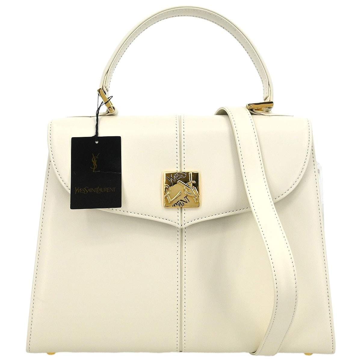 Pre Owned Yves Saint Laurent White 2Way Handbag