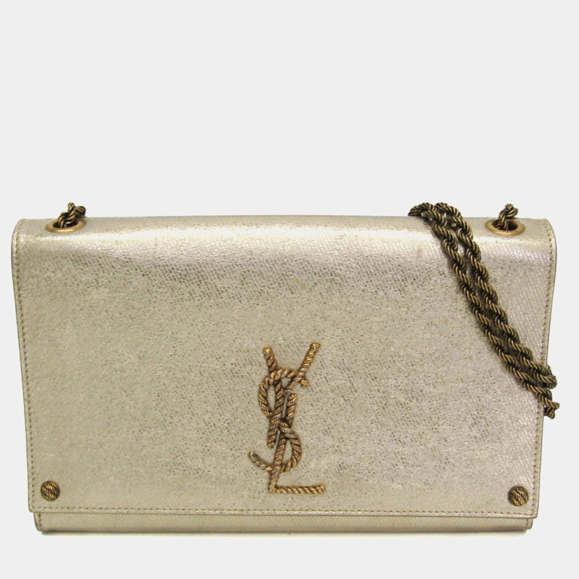 Pre Owned Saint Laurent Kate Leather Shoulder Bag