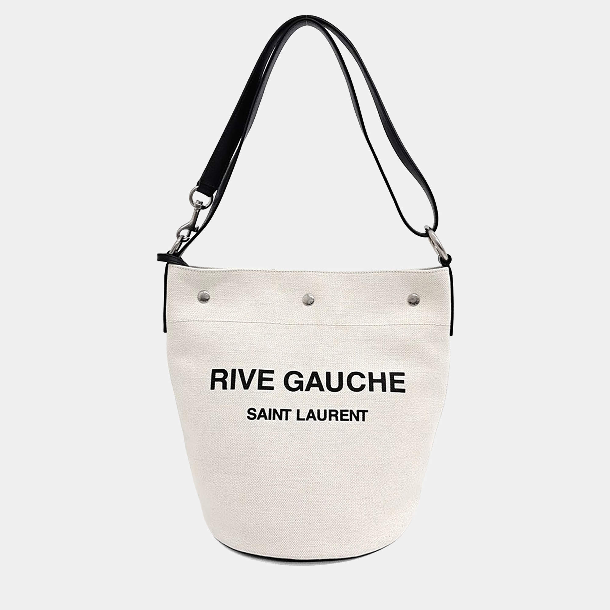Pre Owned Saint Laurent Rive Gauche Bucket Bag (669299)