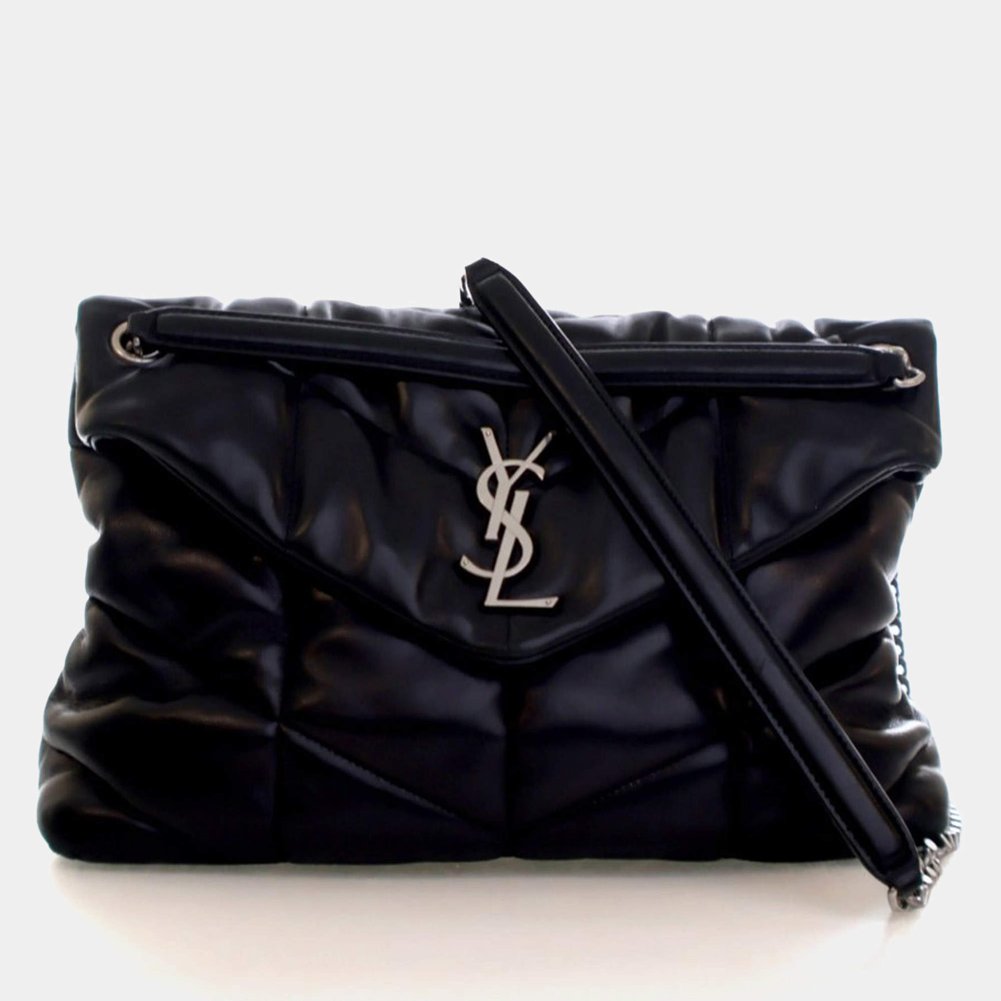 مملوكة مسبقًا Saint Laurent Medium Lambskin Loulou Puffer Bag