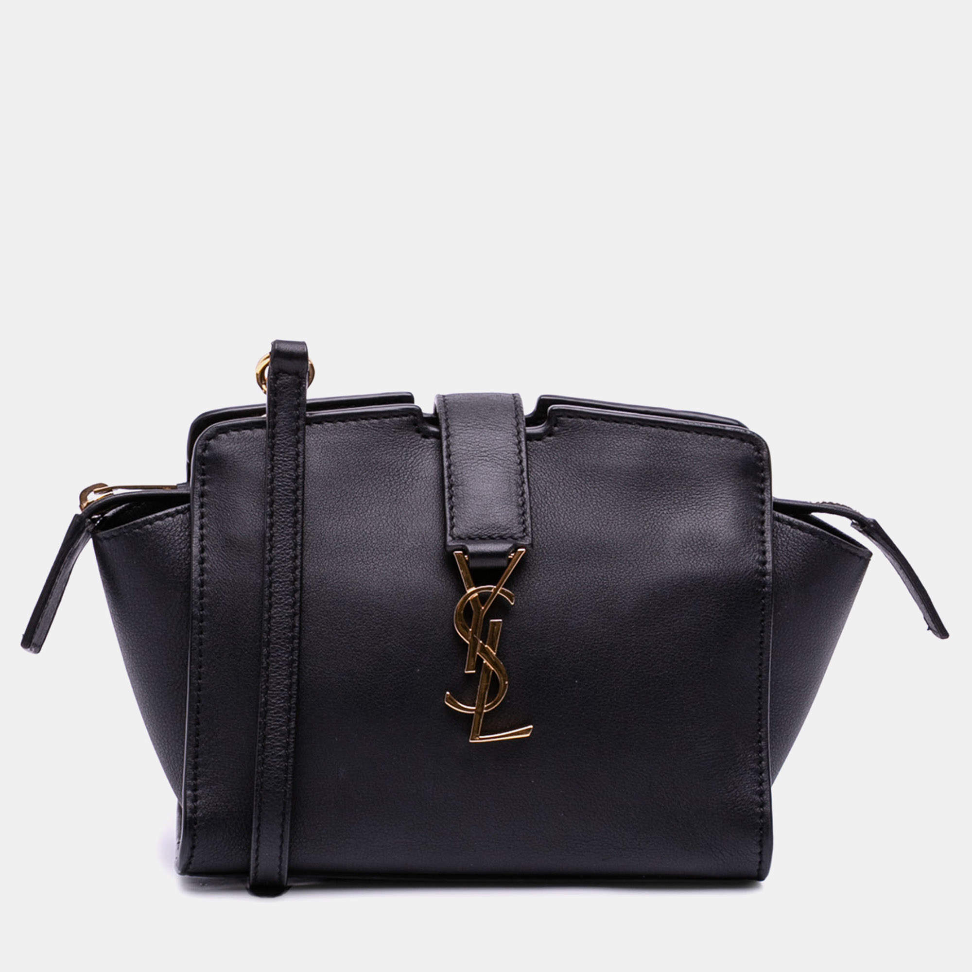 مملوكة مسبقًا Saint Laurent Paris Black Toy Leather Monogram Cabas
