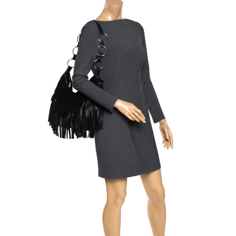 Saint Laurent La Boheme Fringe Shoulder Bag at Jill's Consignment