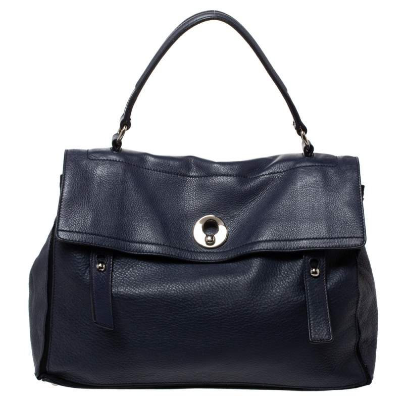 Pre Owned حقيبة سان لوران باريس حمالة علوية موس تو كبيرة جلد ثلاثي اللون