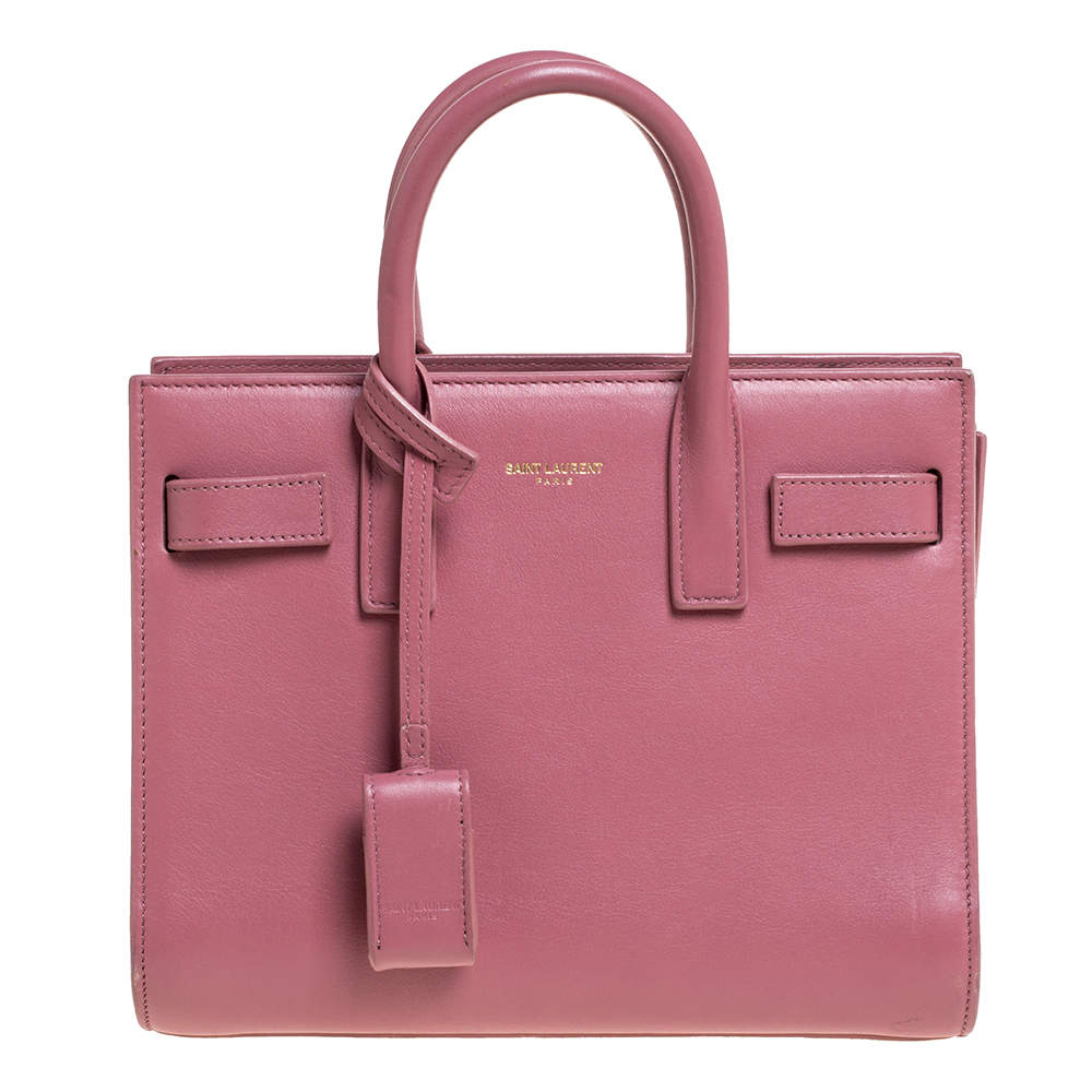 Pre Owned حقيبة سان لوران نانو ساك دي جور جلد كحلية 