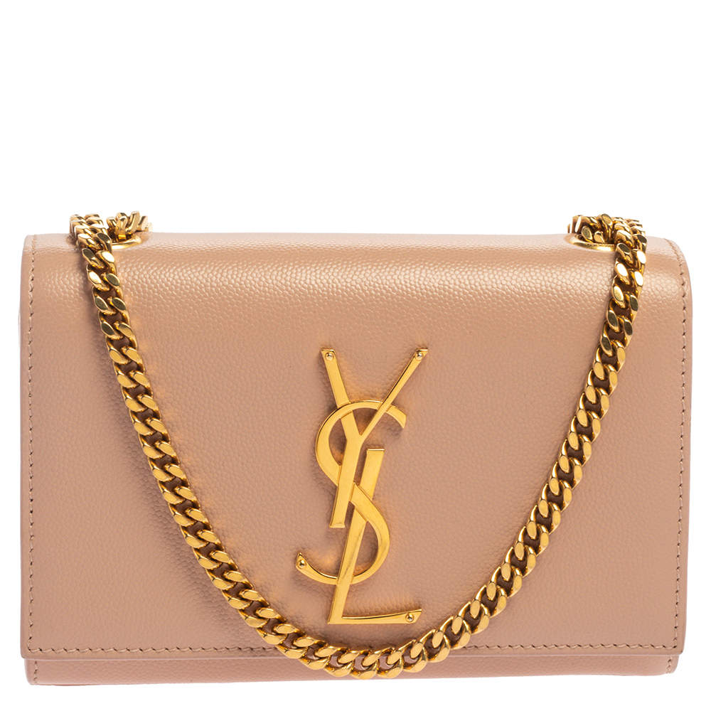 Saint Laurent Pink Leather Small Kate Shoulder Bag