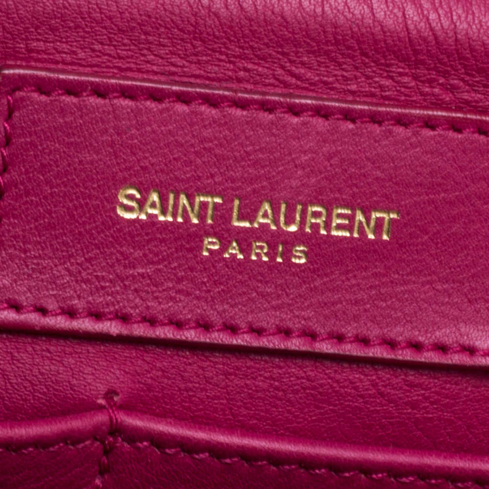 Saint Laurent Fuchsia Leather Medium Cabas Y-Ligne Tote Saint Laurent Paris