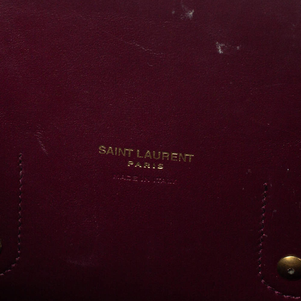 Sac de jour leather tote Saint Laurent Burgundy in Leather - 37164785