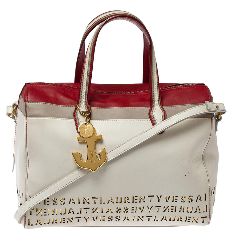 Pre Owned Saint Laurent Multicolor Leather Sac Flirty Boston Bag