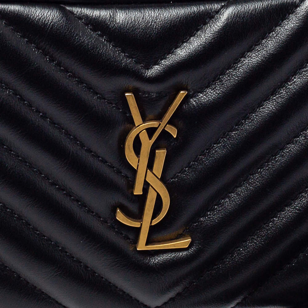 Authentic] YSL Saint Laurent LOU BELT BAG IN QUILTED LEATHER—BLACK/BRONZE