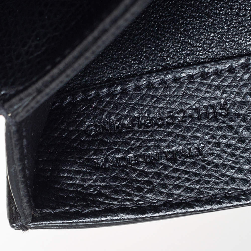 Pre Owned Saint Laurent Black Leather Medium Monogram Universite Shoulder Bag