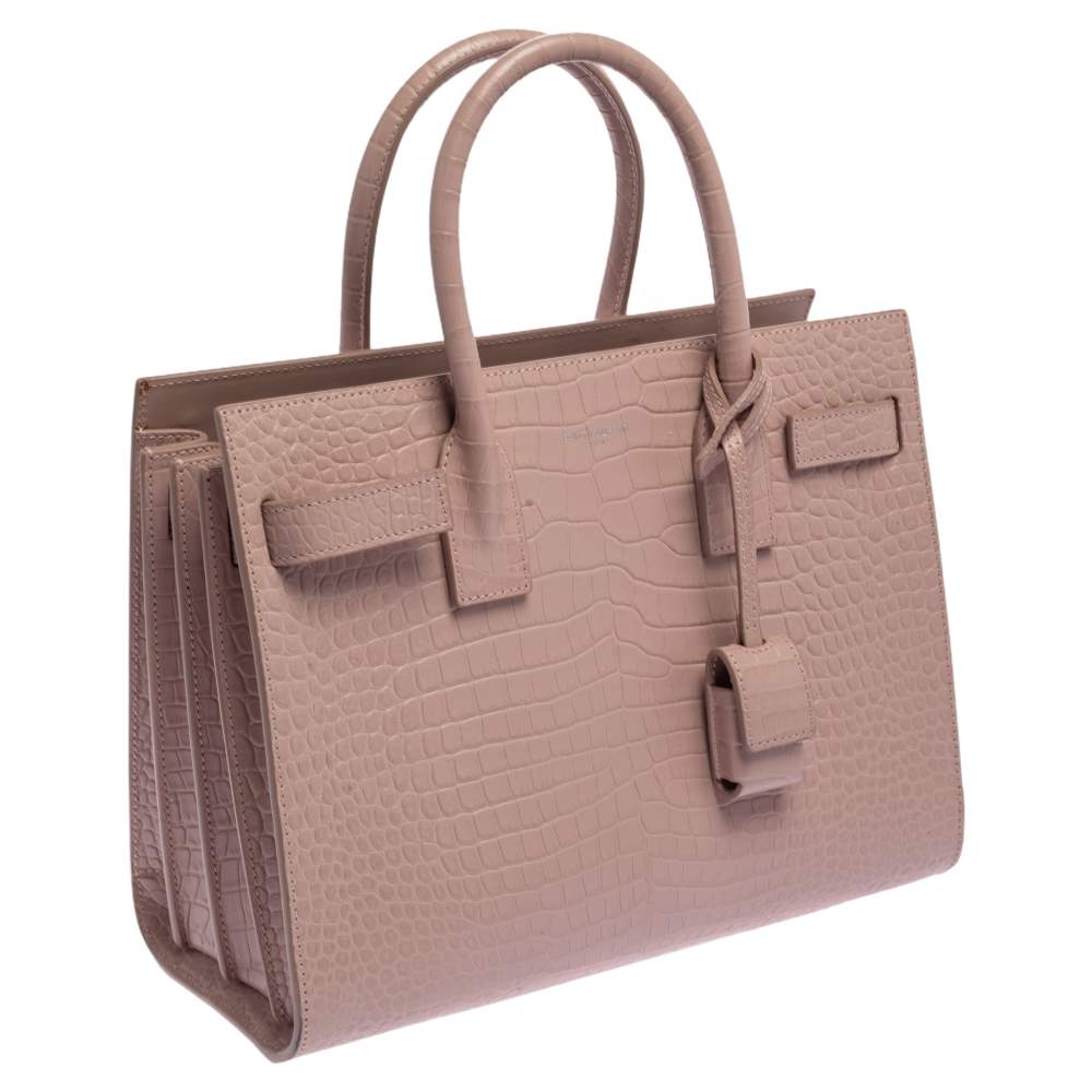 Sac de jour leather tote Saint Laurent Pink in Leather - 32172444