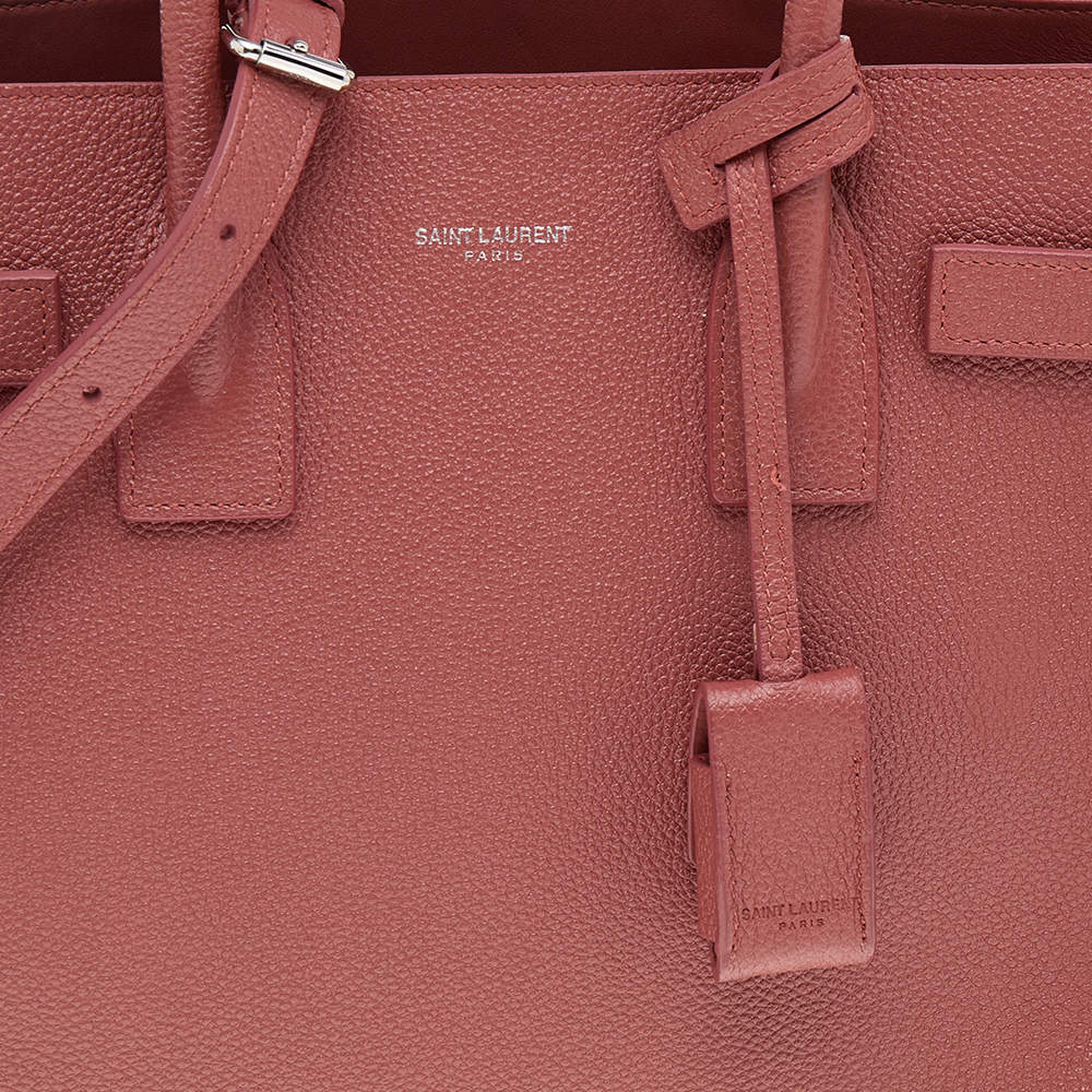 Sac de jour leather tote Saint Laurent Red in Leather - 36941595