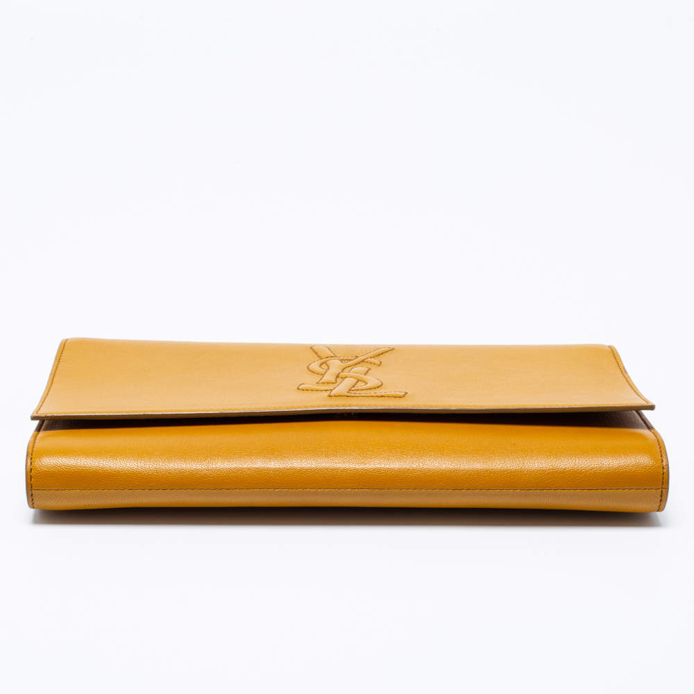 Sell Saint Laurent Large Belle De Jour Clutch - Mustard