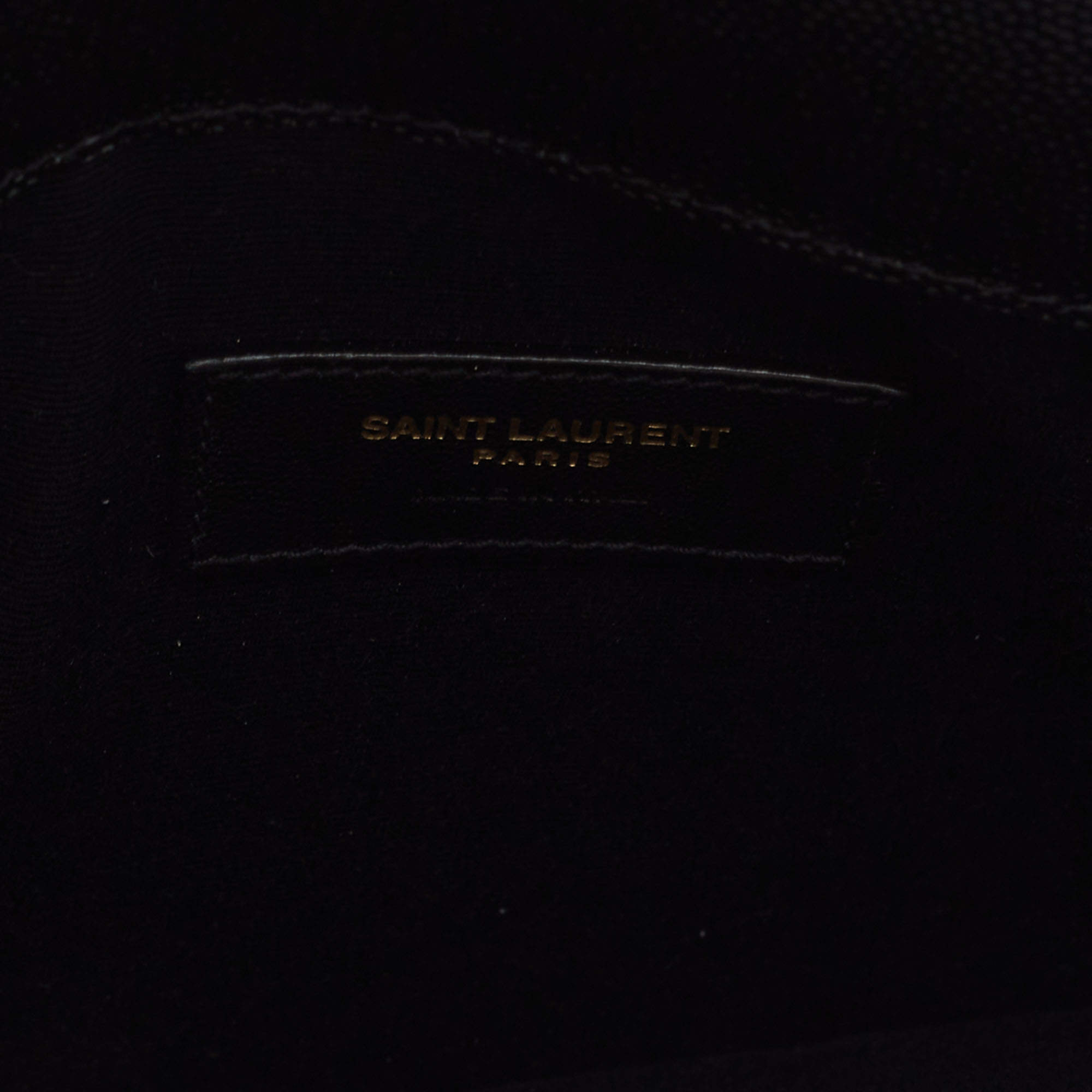 مملوكة مسبقًا Saint Laurent Black Grained Leather Medium Uptown Clutch
