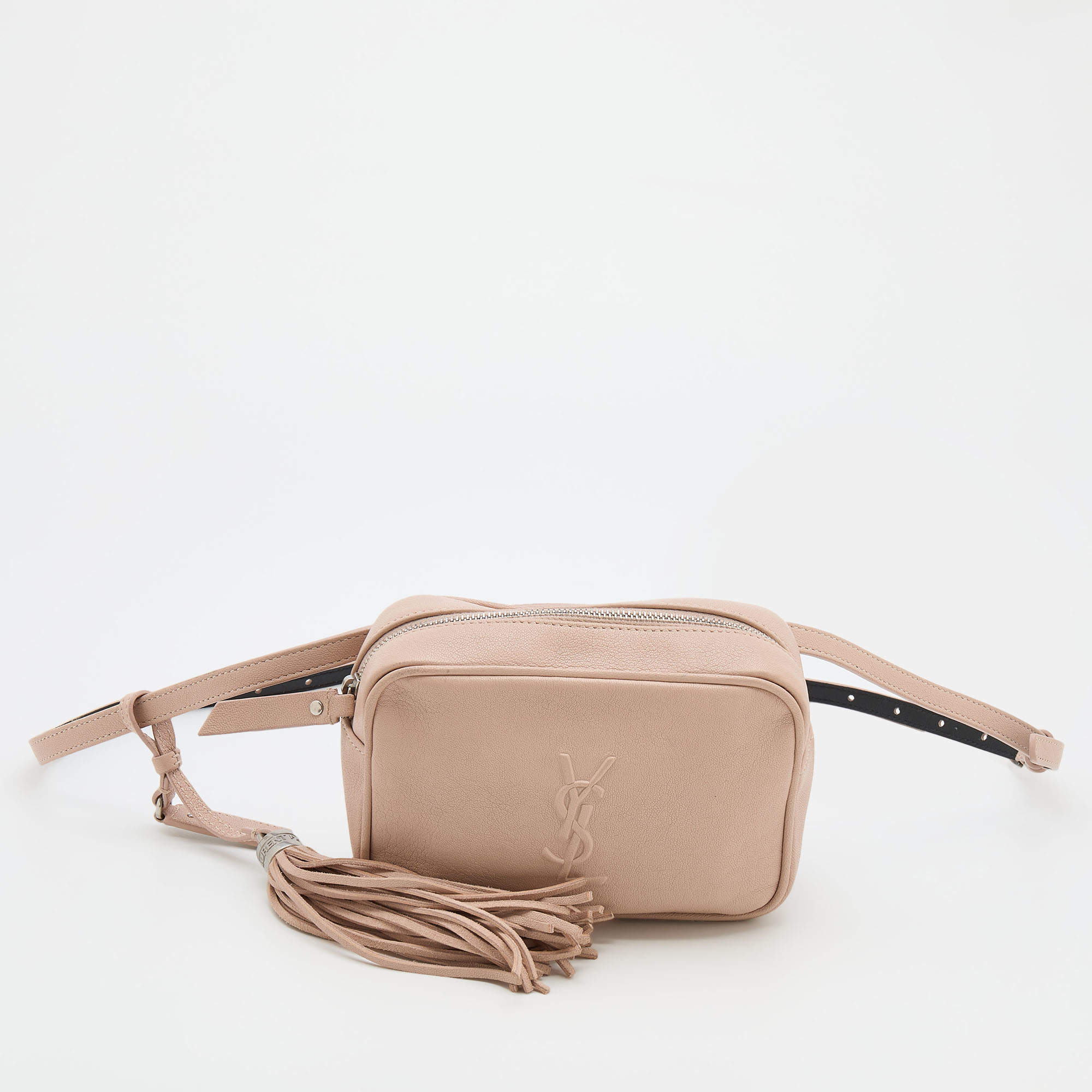 Saint Laurent Beige Leather Lou Belt Bag