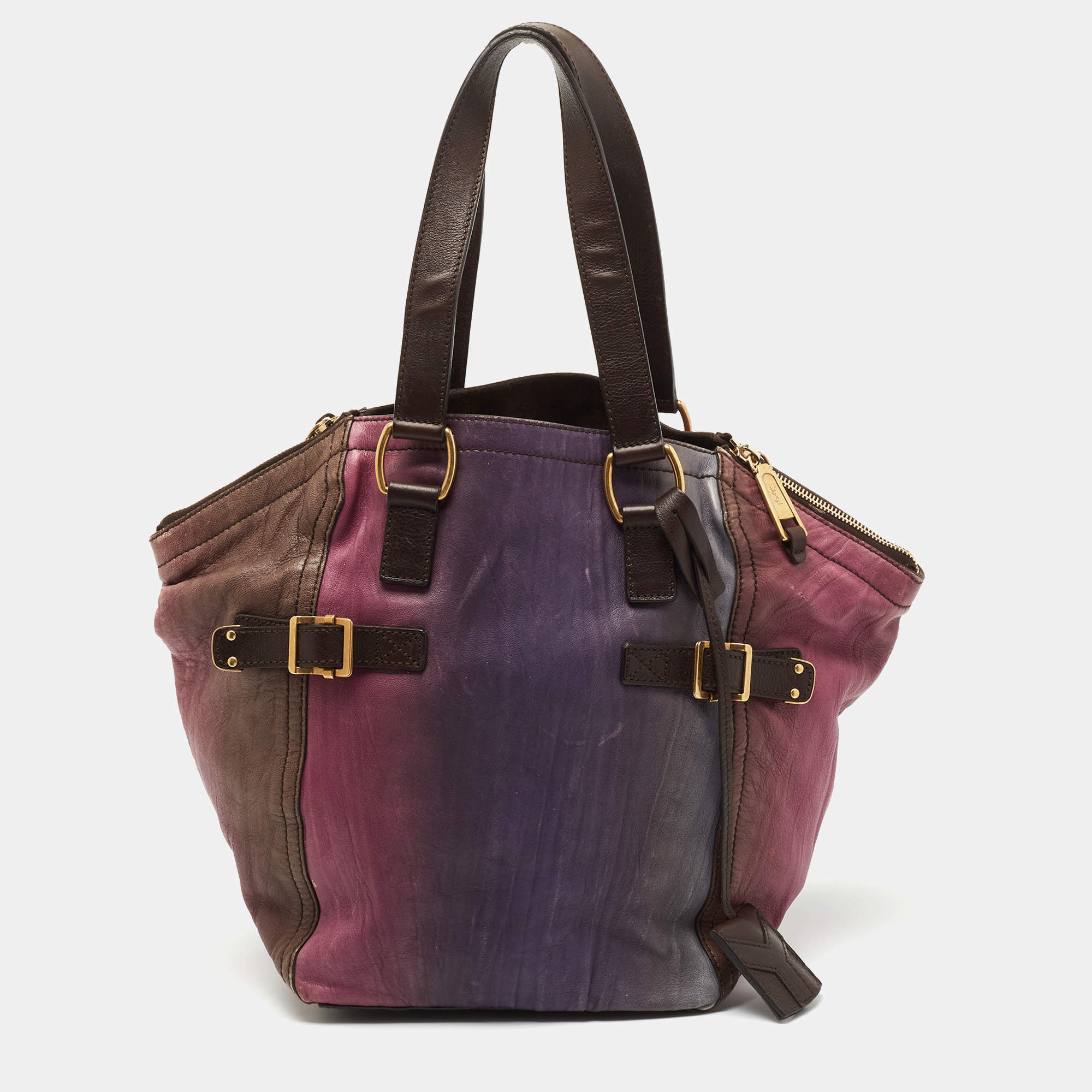 مملوكة مسبقًا Saint Laurent Multicolor Leather Downtown Tote