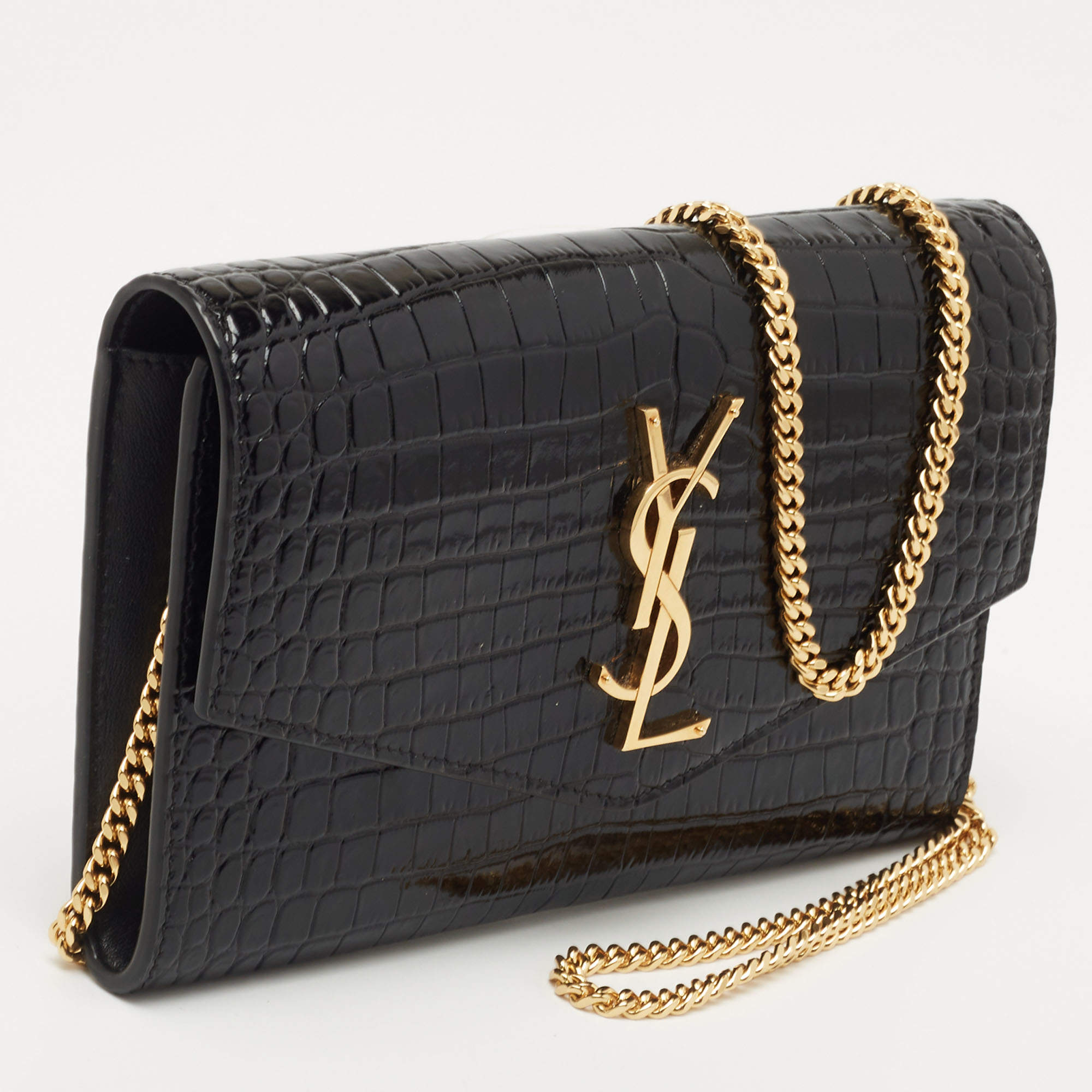 Ysl croc skin bag hot sale