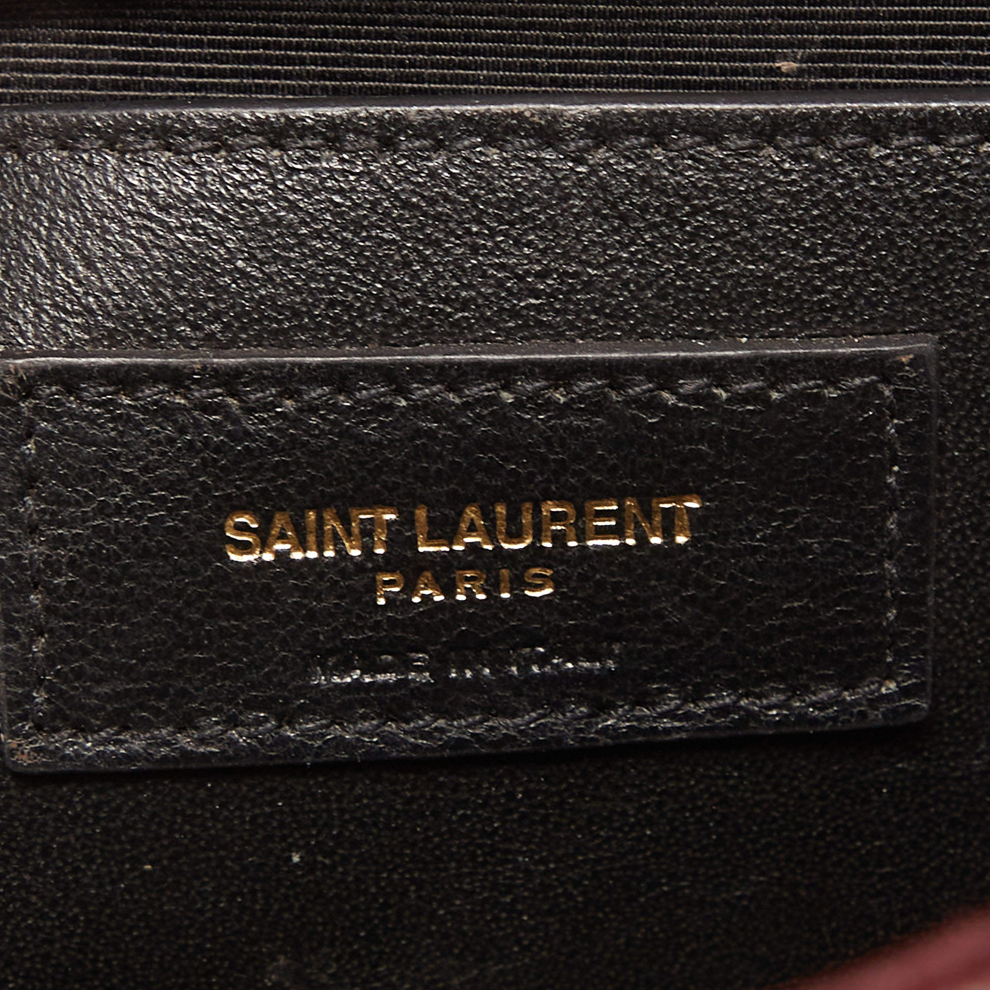 Saint Laurent Green Mix Matelassé Leather Medium Envelope Chain