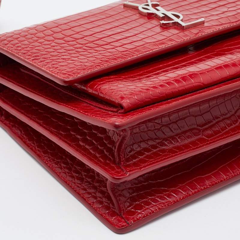 YSL Red Calfskin Sunset Medium QTBIZP3PR7001