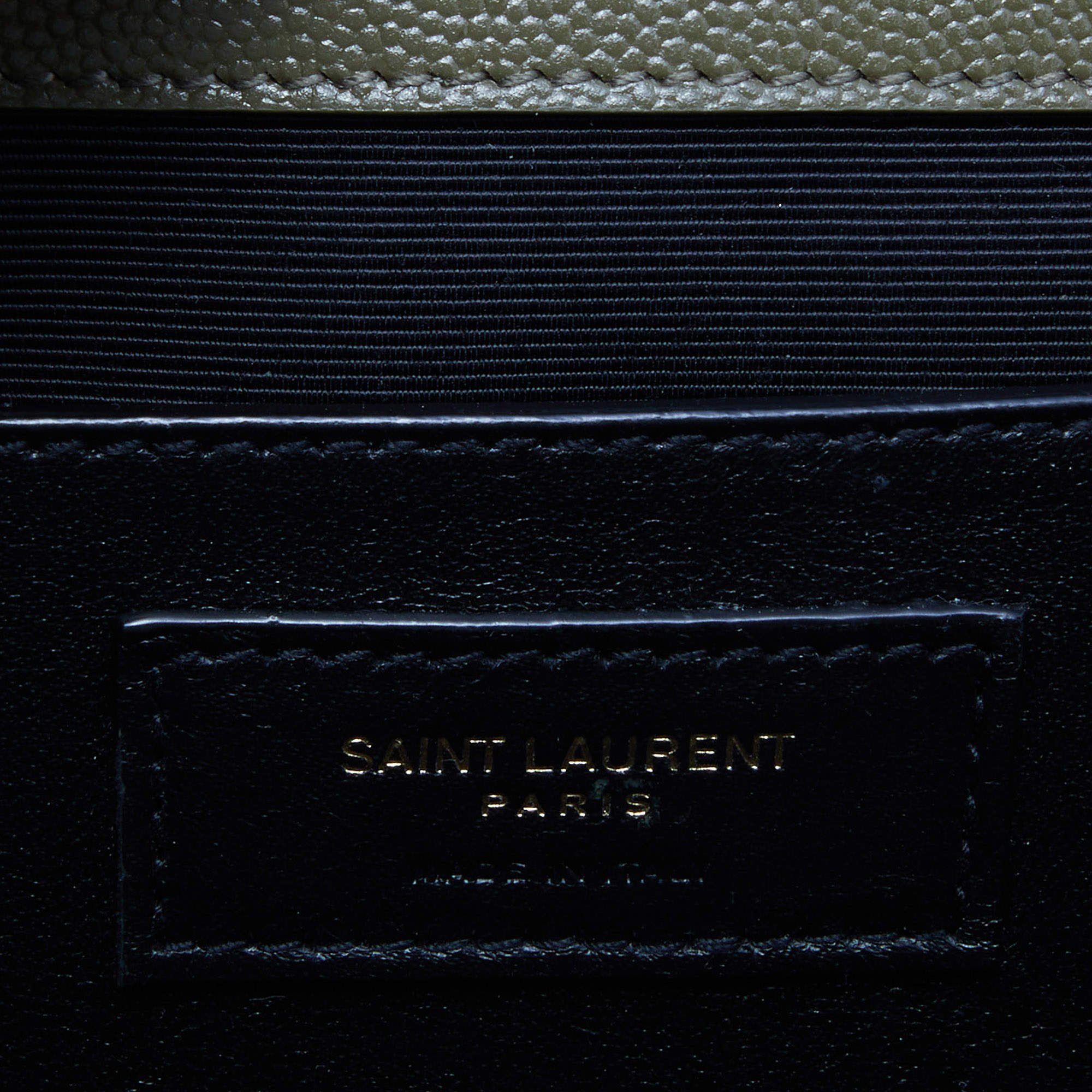 Saint Laurent Green Mix Matelassé Leather Medium Envelope Chain