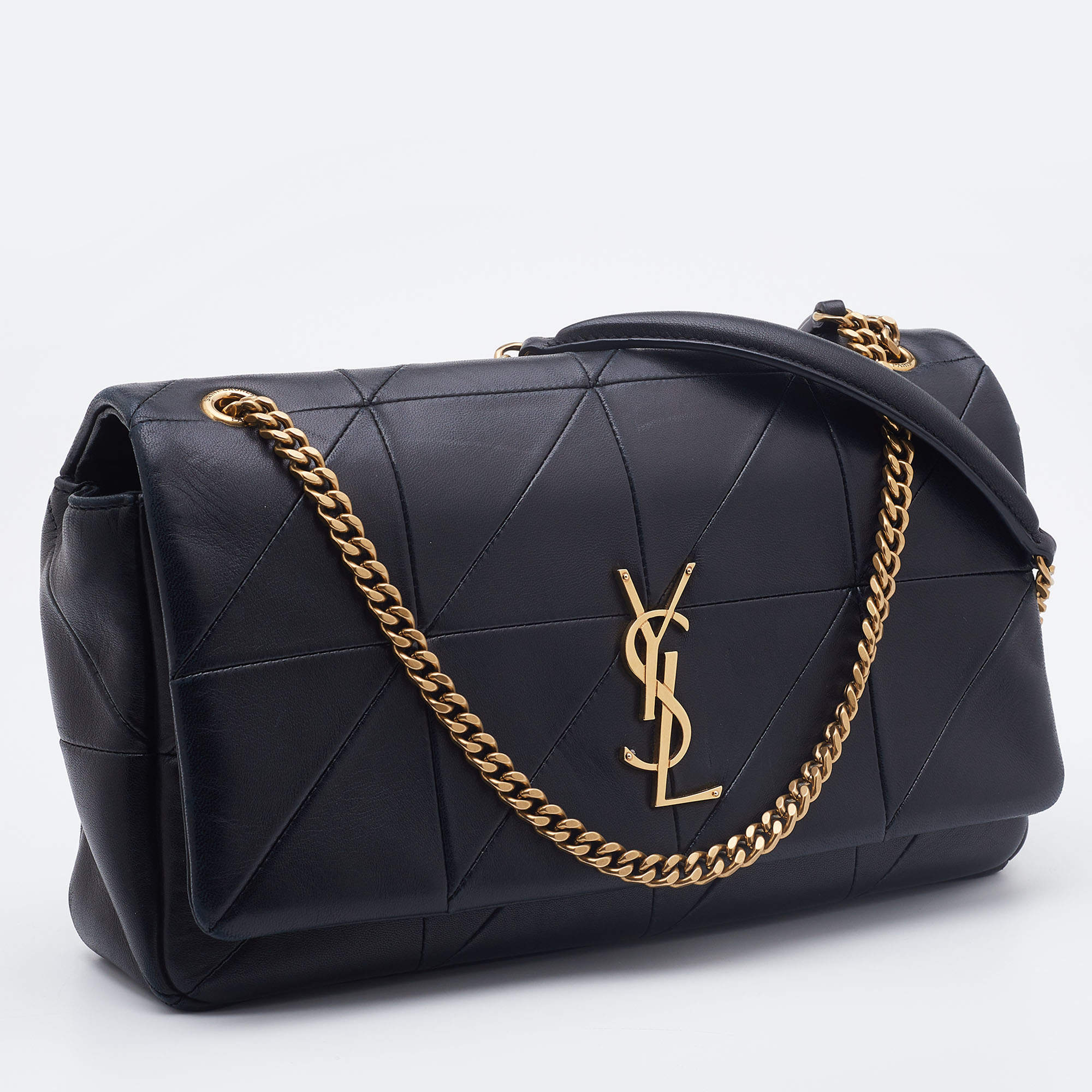 Saint Laurent Jamie Small Quilted Leather Shoulder Bag in Black