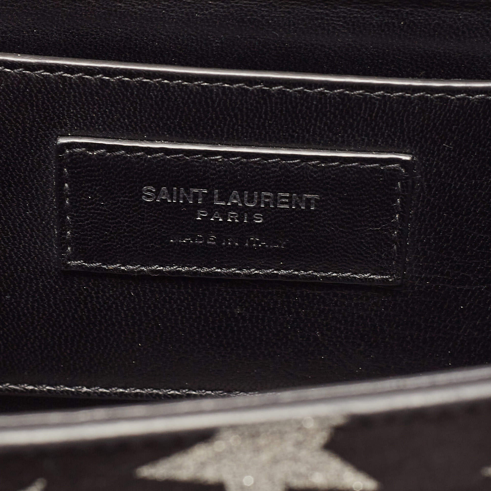 SAINT LAURENT Kate black star bag on a chain in silver – Loop Generation