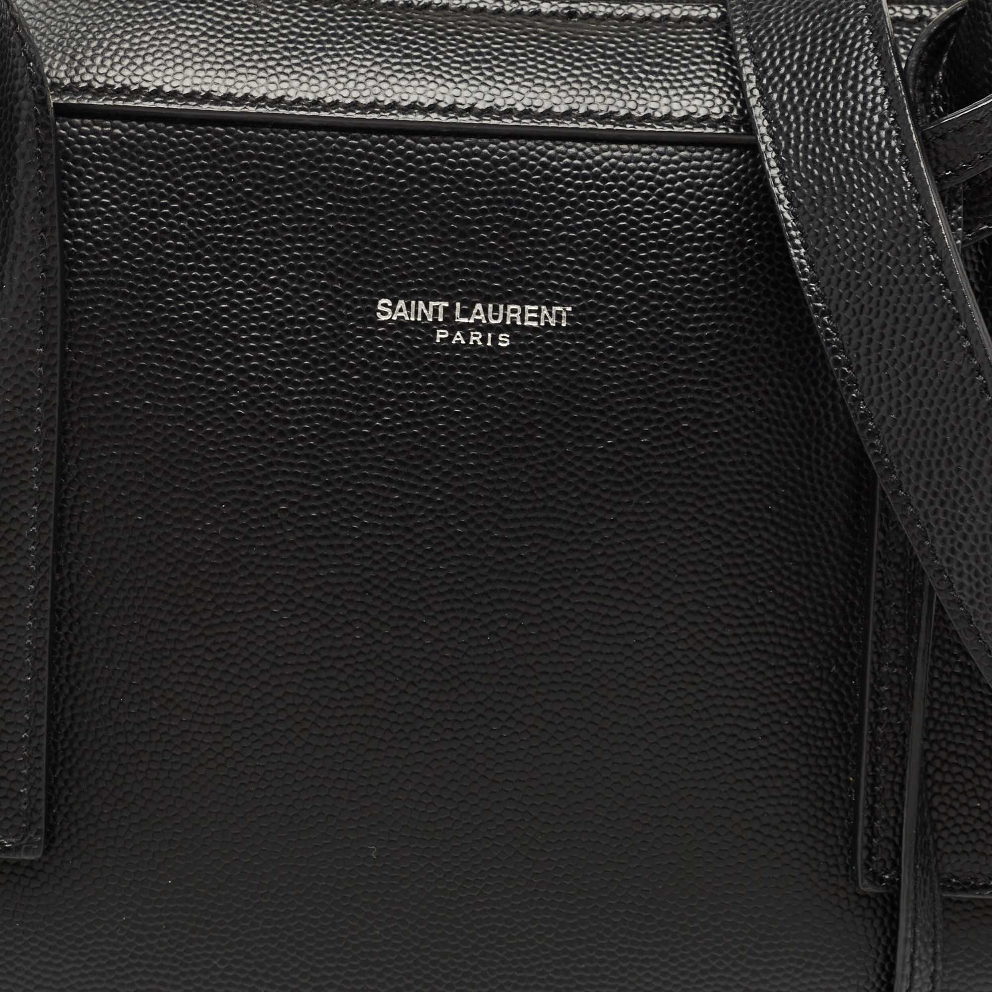 Saint Laurent Black Briefcase For Sale at 1stDibs
