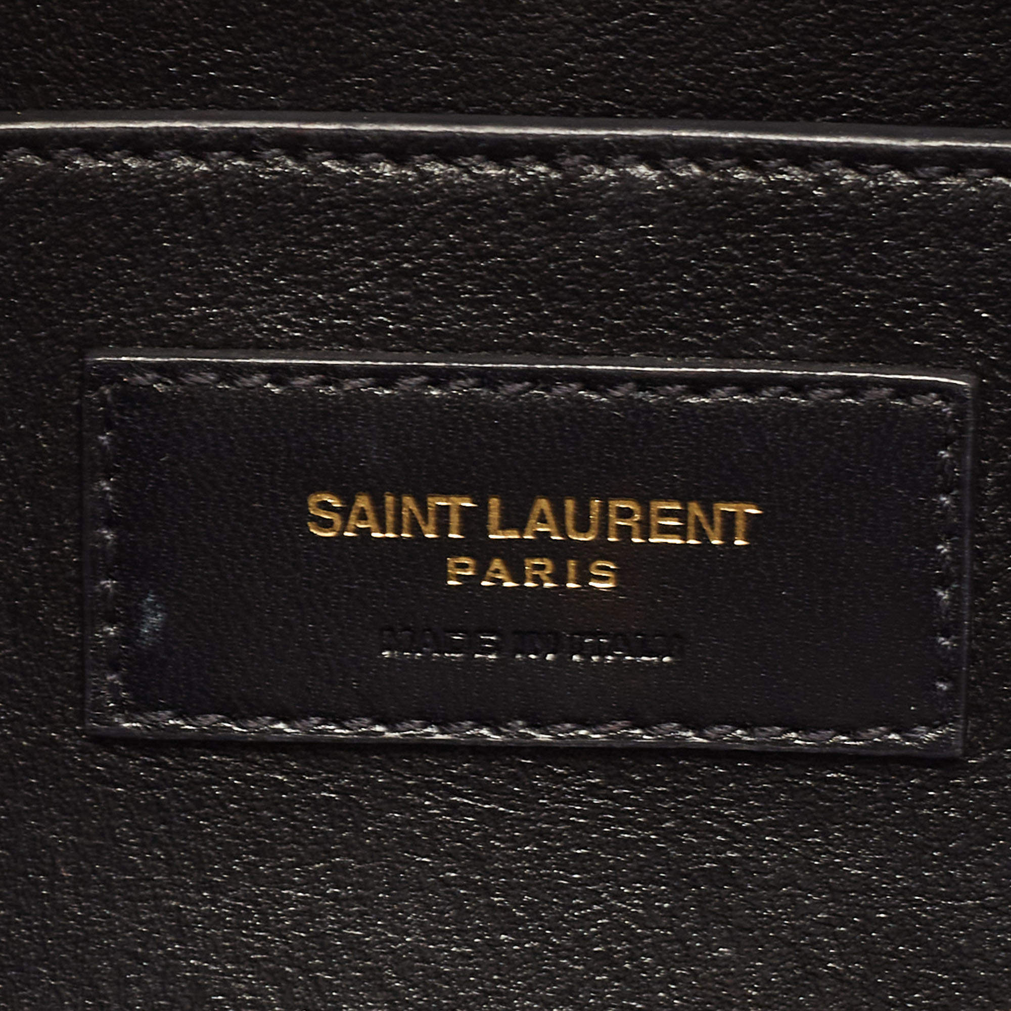 Saint Laurent Black Quilted Satin Monogram Shoulder Bag Saint Laurent Paris