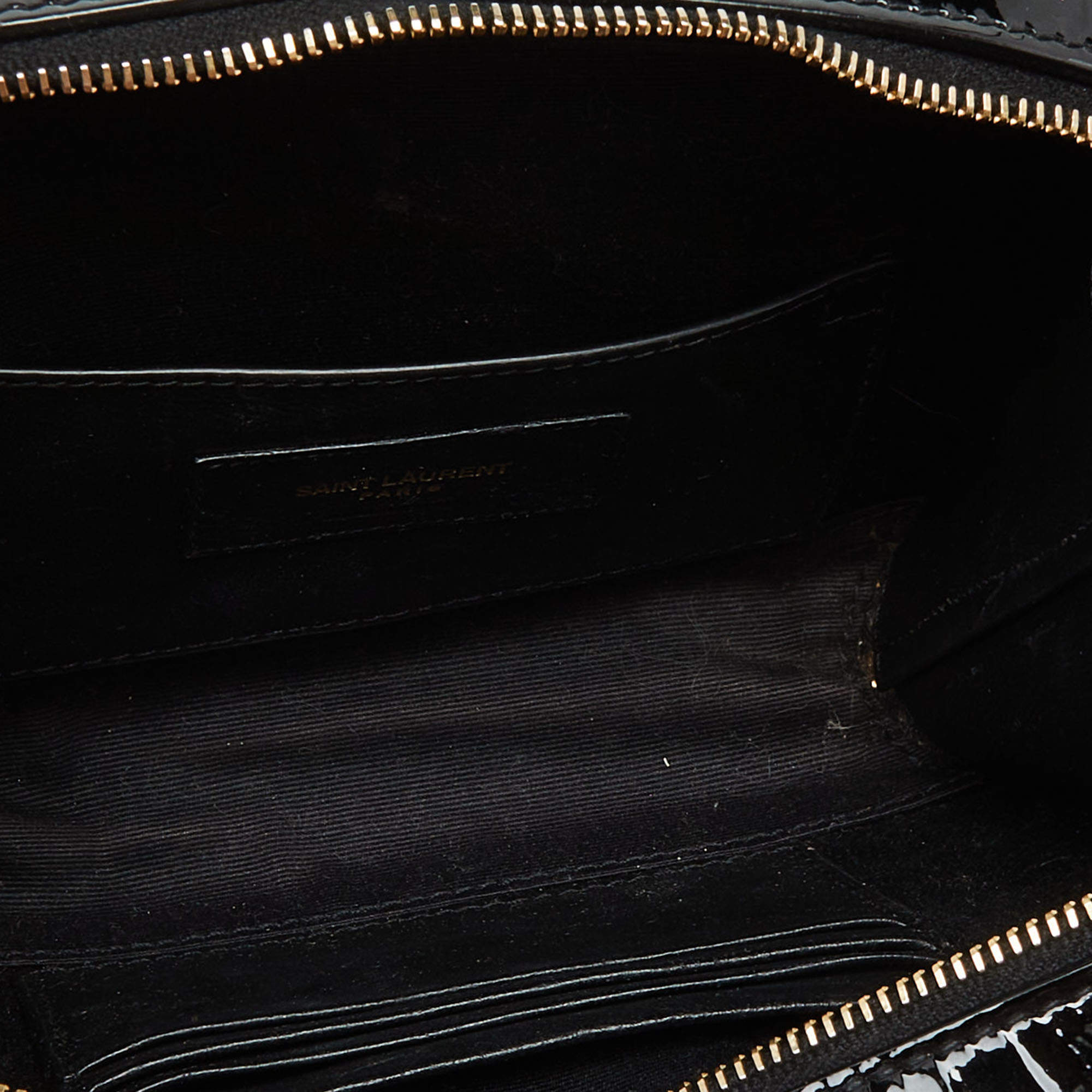 Saint Laurent Black Patent Leather Vicky Monogram Belt Bag Saint Laurent  Paris