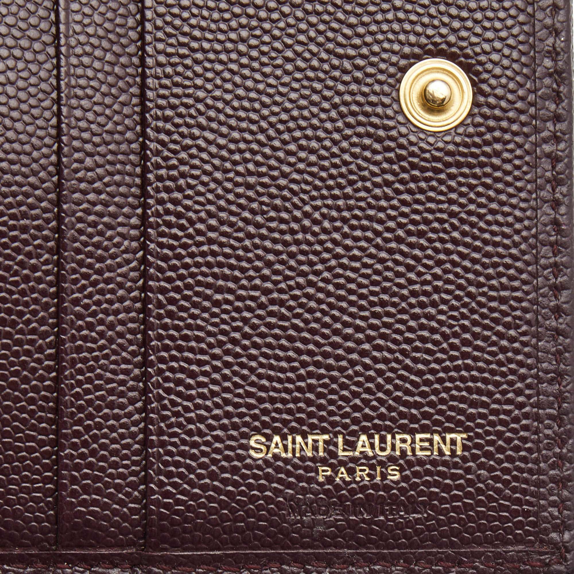 Saint Laurent Monogram Zipped Cardholder - Brown