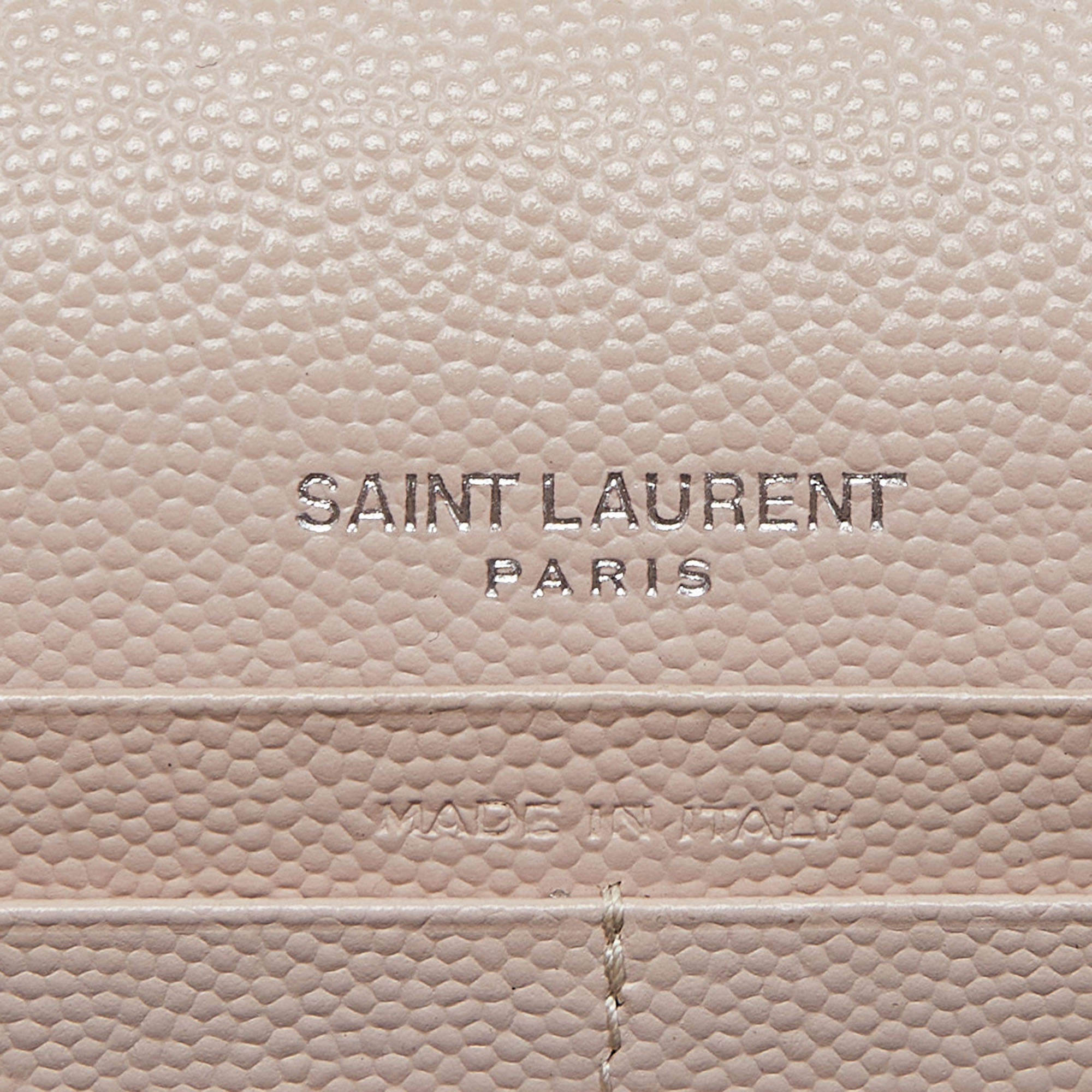 Saint Laurent Pink Matelasse Leather Monogram Envelope Wallet on Chain –  STYLISHTOP