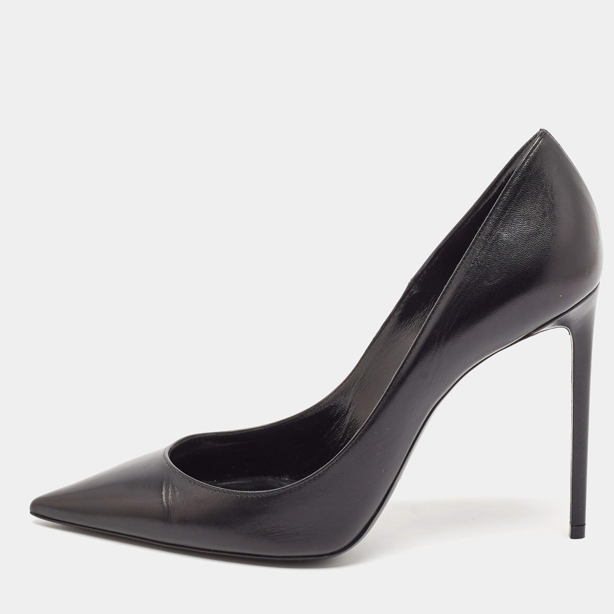 Saint Laurent Black Leather Anja Pumps Size 39