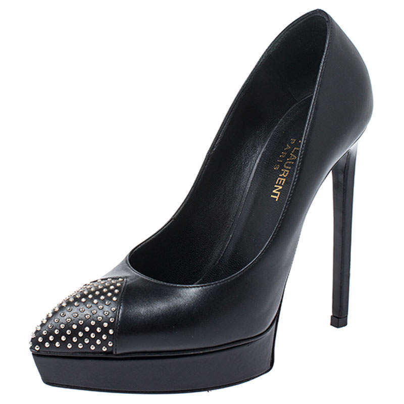 parisian black shoes heels