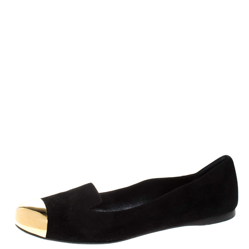 Pre Owned Saint Laurent Paris Black Suede Smoking Slippers Size 38