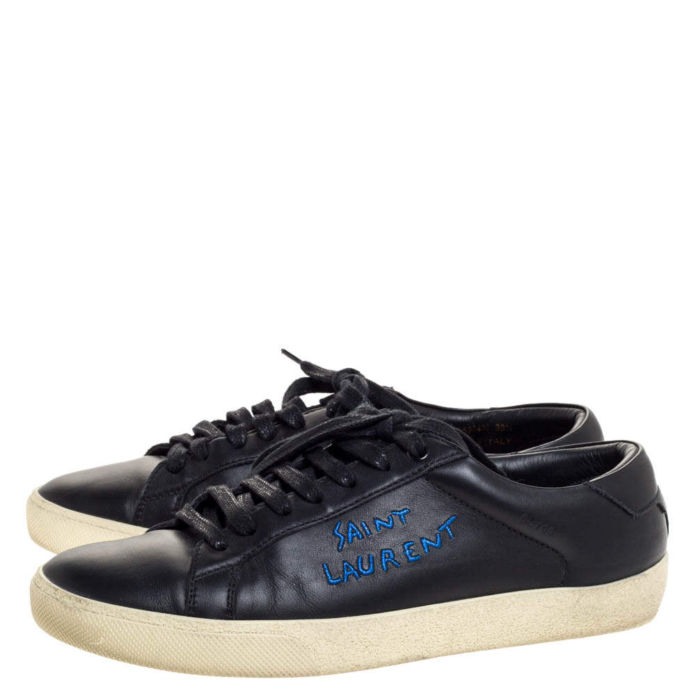 blue and black saint laurent sneakers