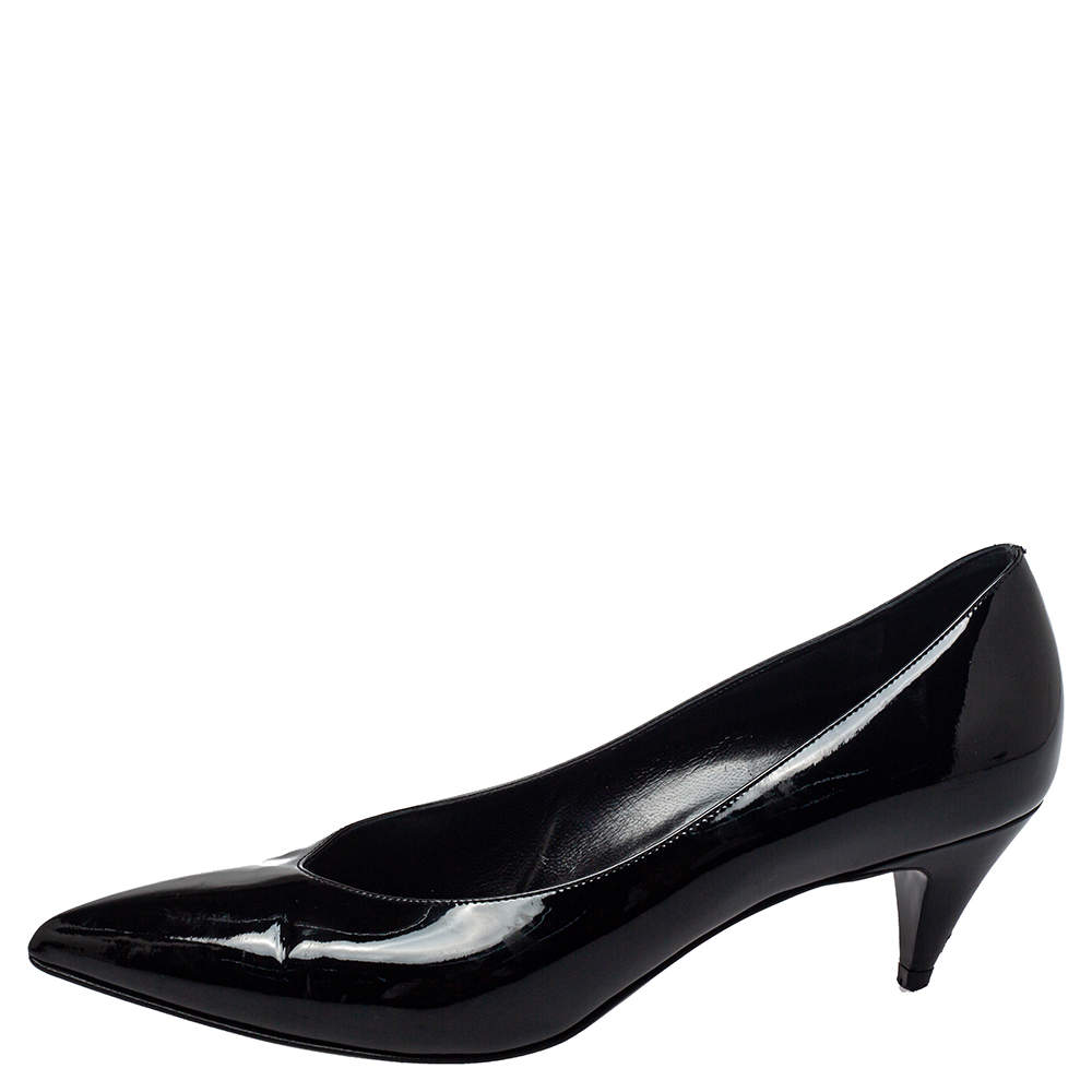 Black patent outlet kitten heels