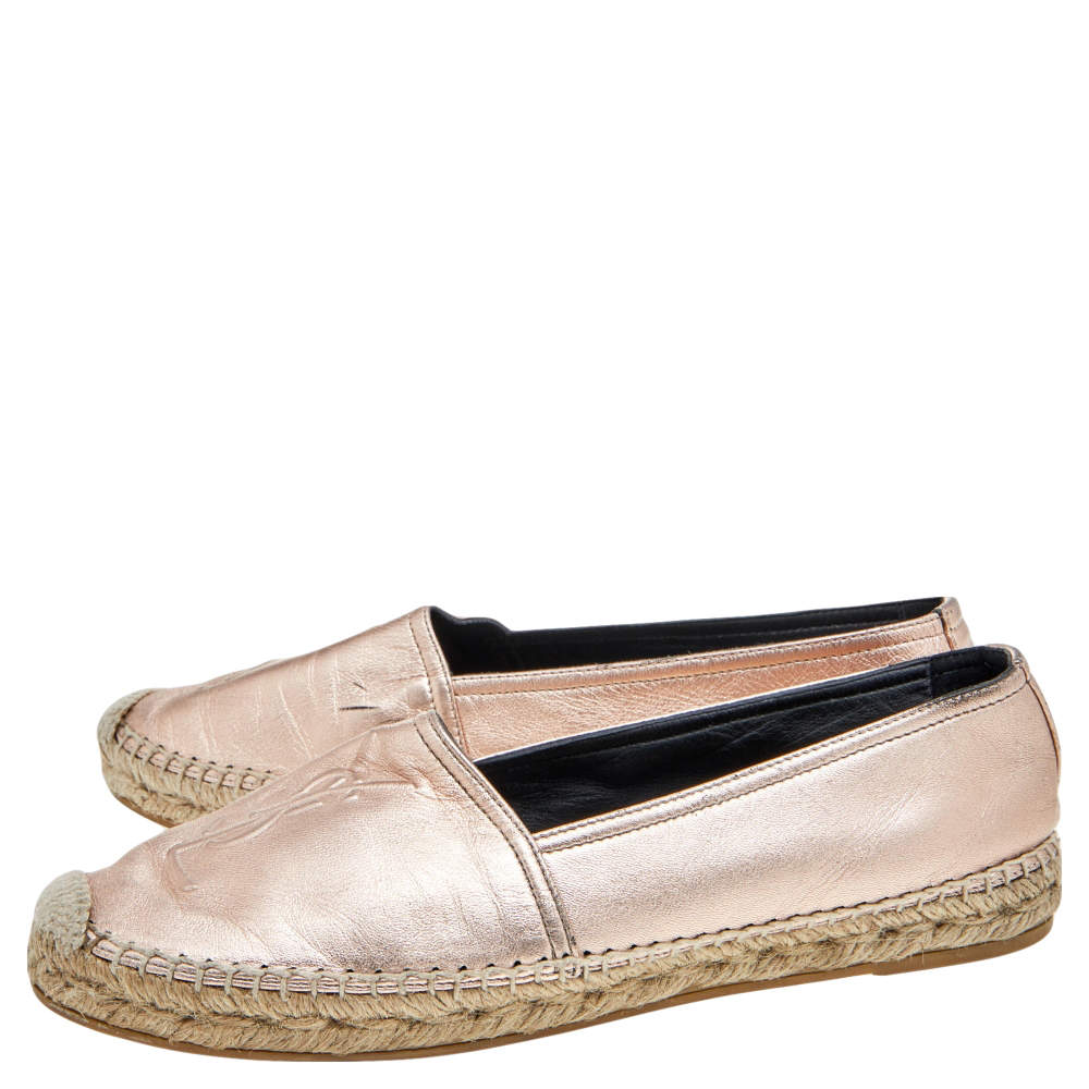 ysl rose gold espadrilles