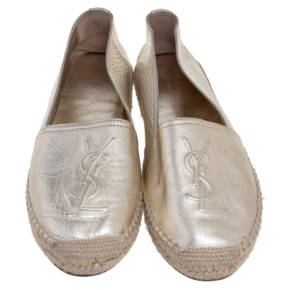 ysl espadrilles gold