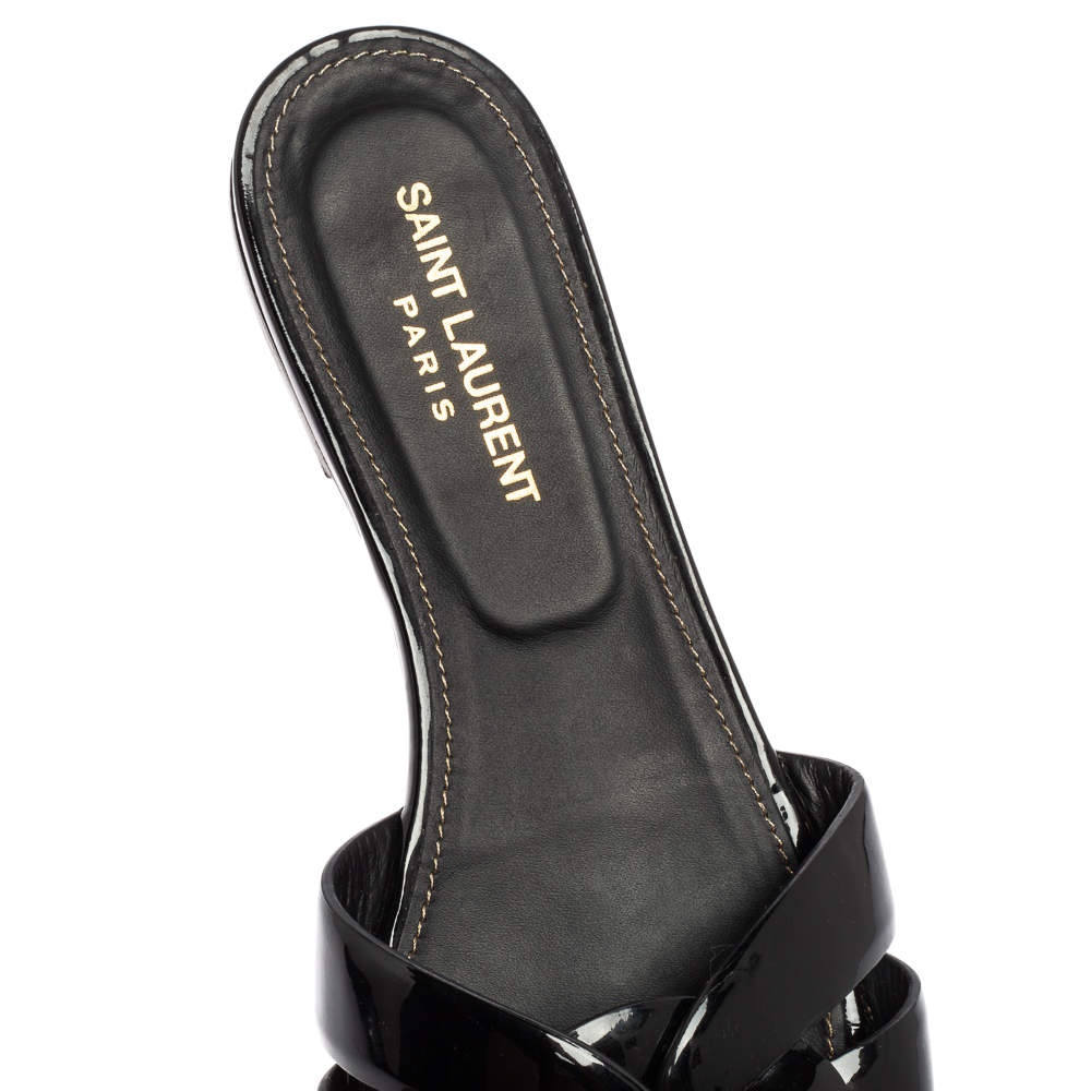 PU Link Strap Slider Sandals in Black - Roman Originals UK