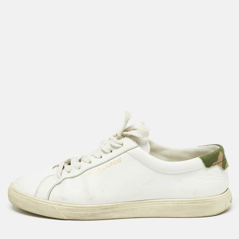 Saint Laurent White Leather Court Classic Sneakers Size 40