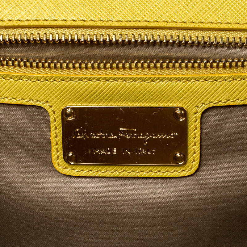 Salvatore ferragamo yellow on sale bag