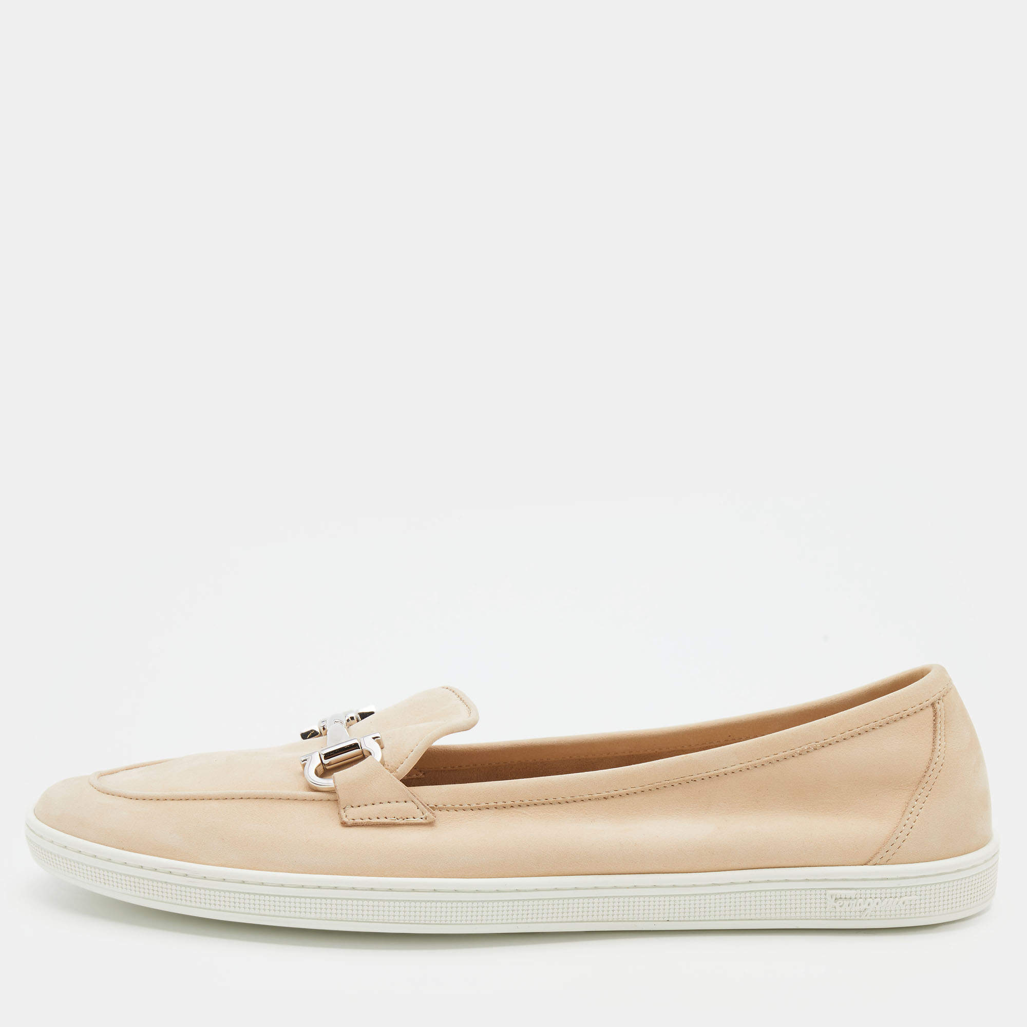 Salvatore Ferragamo Beige Suede Horsebit Slip On Size 38 Salvatore ...