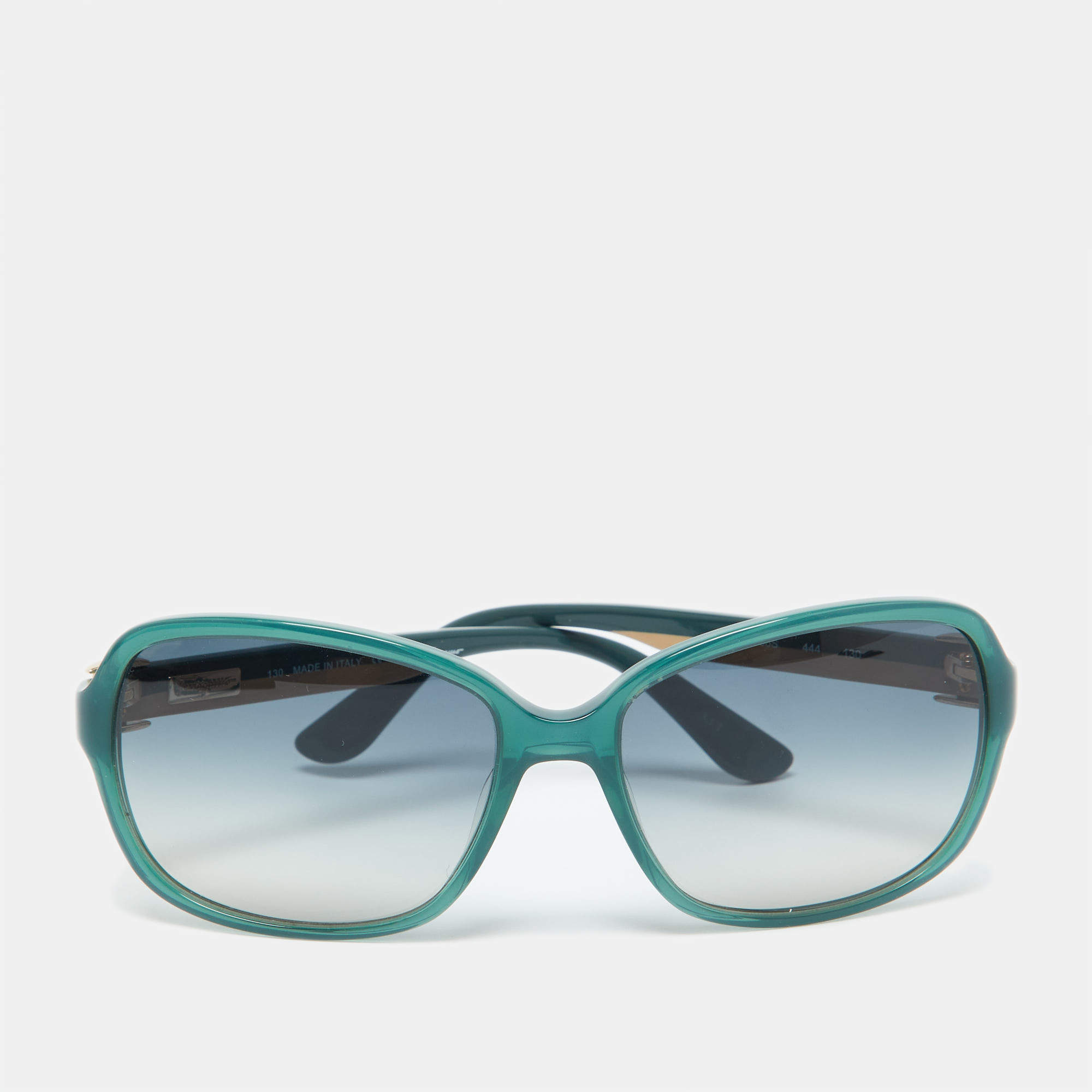 Salvatore Ferragamo Green/Green Gradient SF606S Rectangle Sunglasses