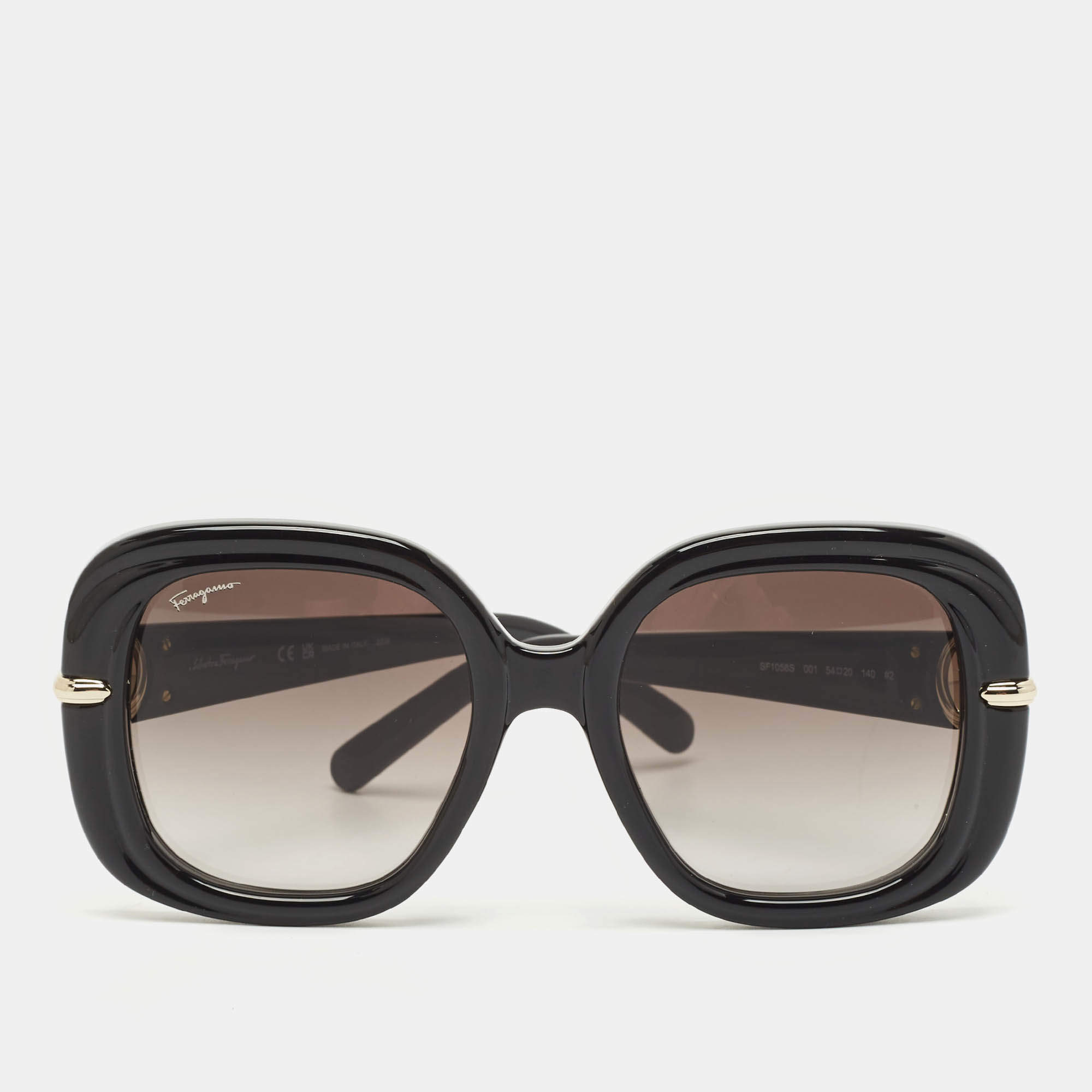 Salvatore Ferragamo Black Gradient SF1058S Oversized Sunglasses