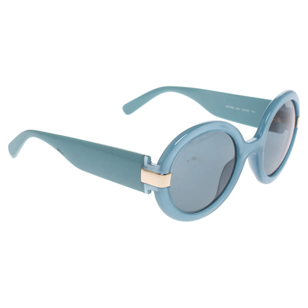 Salvatore Ferragamo Sky Blue/Black SF778S Round Sunglasses