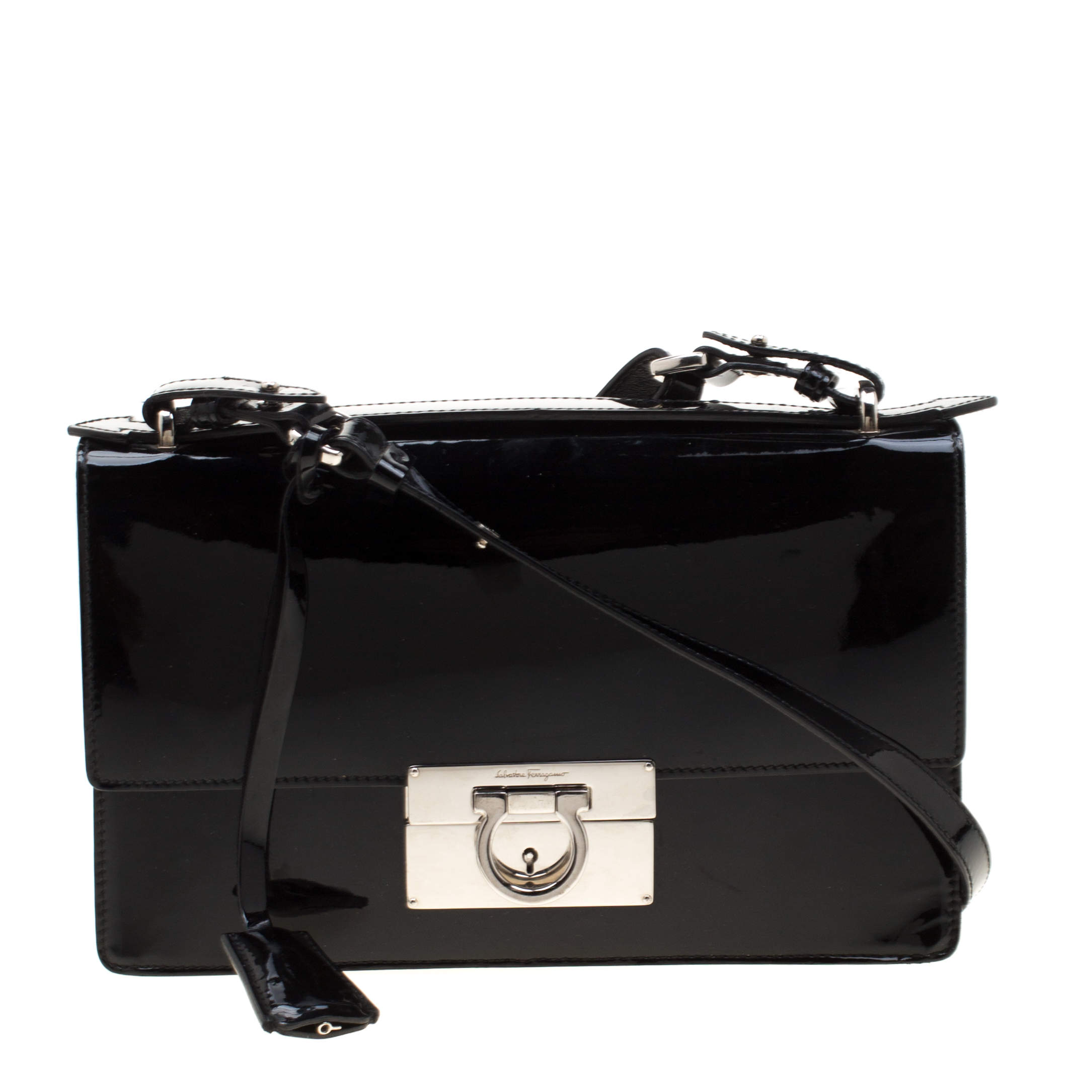 ferragamo patent leather bag